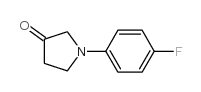 1-(4-氟苯)吡咯烷-3-酮结构式