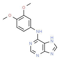 N-(3,4-dimethoxyphenyl)-9H-purin-6-amine结构式