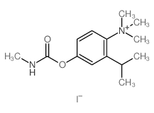 trimethyl-[4-(methylcarbamoyloxy)-2-propan-2-yl-phenyl]azanium iodide结构式