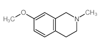 Isoquinoline,1,2,3,4-tetrahydro-7-methoxy-2-methyl- Structure