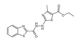 2-[N'-(benzothiazole-2-carbonyl)-hydrazino]-4-methyl-thiazole-5-carboxylic acid ethyl ester结构式