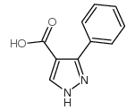 3-苯基-1H-吡唑-4-甲酸结构式