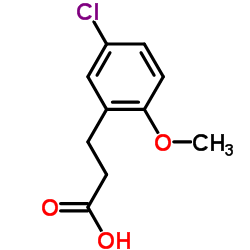 3-(5-氯-2-甲氧基苯基)丙酸结构式
