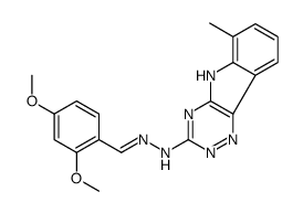 N-[(Z)-(2,4-dimethoxyphenyl)methylideneamino]-6-methyl-5H-[1,2,4]triazino[5,6-b]indol-3-amine Structure