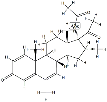 17α-(Acetyloxy)-6,16α-dimethylpregna-1,4,6-triene-3,20-dione structure