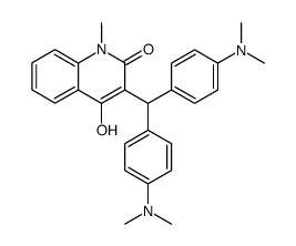 3-[Bis-(4-dimethylamino-phenyl)-methyl]-4-hydroxy-1-methyl-1H-quinolin-2-one Structure