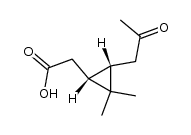 (1R,3S)-(2,2-dimethyl-3-(2-oxopropyl)cyclopropyl)acetic acid结构式