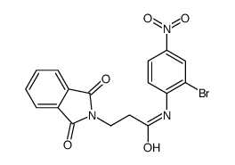 N-(2-bromo-4-nitrophenyl)-3-(1,3-dioxoisoindol-2-yl)propanamide结构式