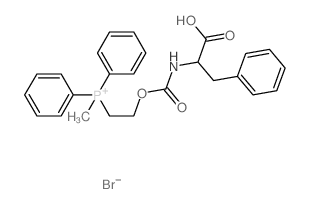2-[(1-carboxy-2-phenyl-ethyl)carbamoyloxy]ethyl-methyl-diphenyl-phosphanium结构式