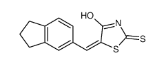 5-(2,3-dihydro-1H-inden-5-ylmethylidene)-2-sulfanylidene-1,3-thiazolidin-4-one结构式