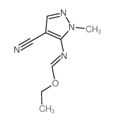 5-(乙氧基亚甲基氨基)-1-甲基吡唑-4-甲腈结构式
