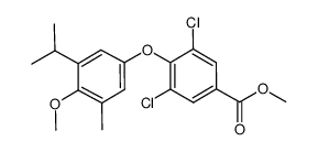 methyl [3,5-dichloro-4-(3-isopropyl-4-methoxy-5-methylphenoxy)]benzoate结构式