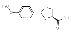 2-(4-甲氧基苯基)噻唑烷-4-羧酸结构式