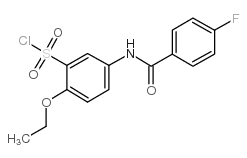 2-Ethoxy-5-(4-fluoro-benzoylamino)-benzenesulfonyl chloride Structure