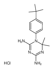 1-(4-tert-Butyl-phenyl)-6,6-dimethyl-1,6-dihydro-[1,3,5]triazine-2,4-diamine; hydrochloride Structure