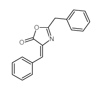 2-benzyl-4-benzylidene-1,3-oxazol-5-one Structure