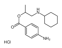 2-(4-aminobenzoyl)oxypropyl-cyclohexylazanium,chloride Structure