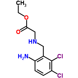 N-(2,3-二氯-6-氨基苄基)甘氨酸乙酯结构式