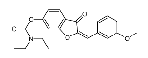 [2-[(3-methoxyphenyl)methylidene]-3-oxo-1-benzofuran-6-yl] N,N-diethylcarbamate结构式