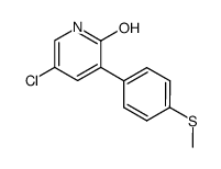 5-chloro-2-hydroxy-3-[4-(methylthio)phenyl]pyridine Structure