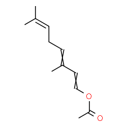 3,7-dimethylocta-1,3,6-trien-1-yl acetate结构式