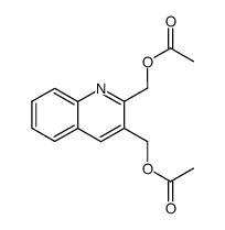 acetic acid {2-(acetoxymethyl)quinolin-3-yl}methyl ester Structure