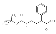 4-[(叔丁氧羰基)氨基]-2-苯基丁酸结构式