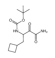 tert-butyl (4-amino-1-cyclobutyl-3,4-dioxobutan-2-yl)carbamate结构式