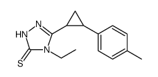 3H-1,2,4-Triazole-3-thione, 4-ethyl-2,4-dihydro-5-[2-(4-methylphenyl)cyclopropyl]结构式