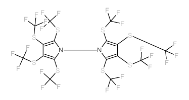 1-[2,3,4,5-tetrakis(trifluoromethylsulfanyl)pyrrol-1-yl]-2,3,4,5-tetrakis(trifluoromethylsulfanyl)pyrrole Structure