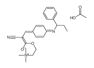 [2-[[2-cyano-3-[4-[ethylbenzylamino]phenyl]-1-oxoallyl]oxy]ethyl]trimethylammonium acetate Structure