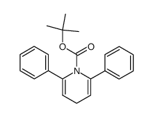 1-(tert-butoxycarbonyl)-2,6-diphenyl-1,4-dihydropyridine结构式