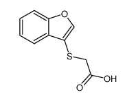 benzofuran-3-ylsulfanyl-acetic acid结构式