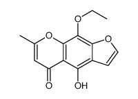 9-ethoxy-4-hydroxy-7-methylfuro[3,2-g]chromen-5-one结构式