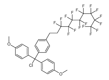 1,1-二-(4-甲氧基苯基)-1-[4-(1H,1H,2H,2H-全氟癸基)苯基]氯化甲烷结构式