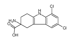 3-Amino-6,8-dichloro-2,3,4,9-tetrahydro-1H-carbazole-3-carboxylic acid Structure