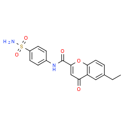 N-[4-(aminosulfonyl)phenyl]-6-ethyl-4-oxo-4H-chromene-2-carboxamide Structure
