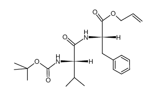 N-tert-Butyloxycarbonyl-L-valyl-L-phenylalanin-allylester结构式