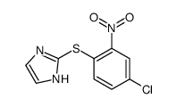 2-(4-chloro-2-nitrophenyl)sulfanyl-1H-imidazole结构式
