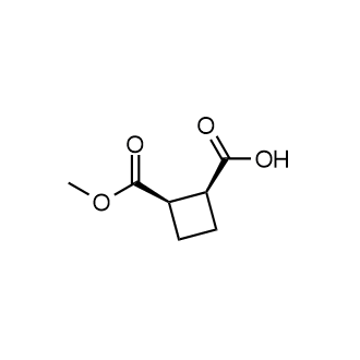 1-甲基(1R,2S)-1,2-环丁烷二羧酸酯结构式