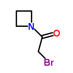 1-(氮杂环丁烷-1-基)-2-溴乙酮结构式