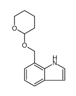 1H-Indole, 7-[[(tetrahydro-2H-pyran-2-yl)oxy]methyl]结构式