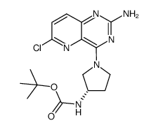2-amino-4-[(S)-3-(Boc-amino)pyrrolidine]-6-chloropyrido[3,2-d]pyrimidine Structure