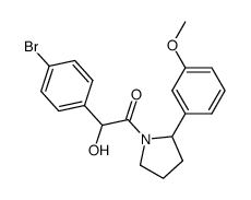 2-(4-bromo-phenyl)-2-hydroxy-1-[2-(3-methoxy-phenyl)-pyrrolidin-1-yl]-ethanone Structure