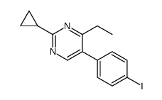 2-cyclopropyl-4-ethyl-5-(4-iodophenyl)pyrimidine Structure