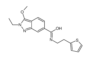 2-ethyl-3-methoxy-N-(2-thiophen-2-ylethyl)indazole-6-carboxamide Structure