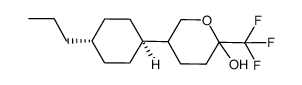 5-(4-Propyl-cyclohexyl)-2-trifluoromethyl-tetrahydro-pyran-2-ol结构式