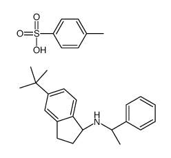 (1R)-5-tert-butyl-N-[(1R)-1-phenylethyl]-2,3-dihydro-1H-inden-1-amine,4-methylbenzenesulfonic acid结构式