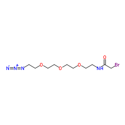 Bromoacetamido-PEG3-azide Structure
