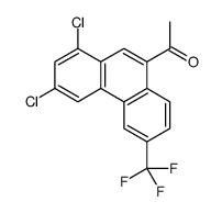 1-[1,3-dichloro-6-(trifluoromethyl)phenanthren-9-yl]ethanone结构式